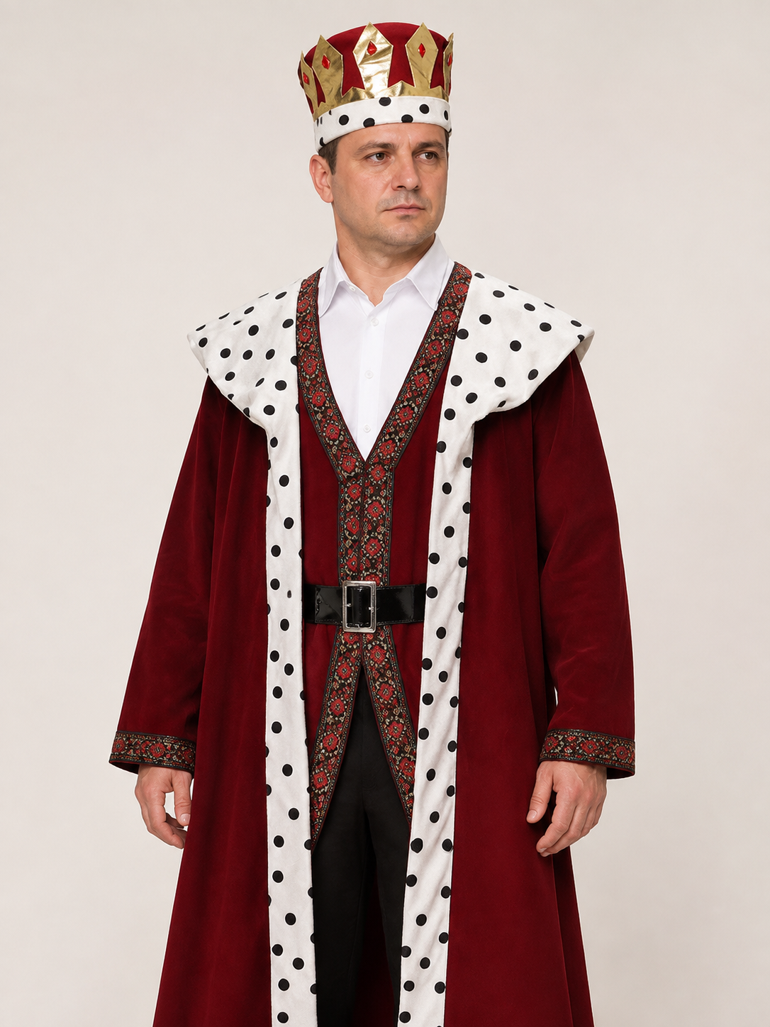 Medieval King Costume with Crown for Halloween Costume Headwear detail 2