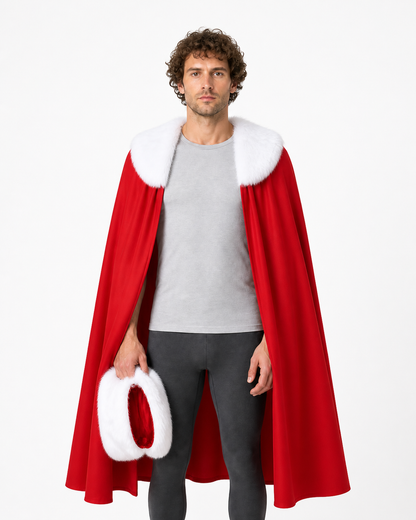 Thragg Cosplay Cape with Fur Trim Costume Capes detail 3
