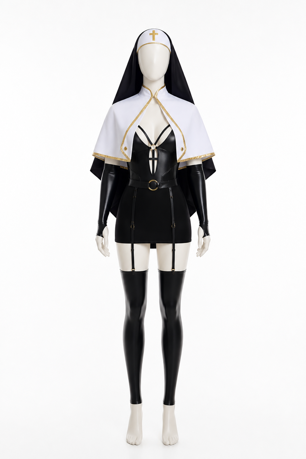 Halloween Cosplay Costume with Cross and Cape Costume Capes detail 3