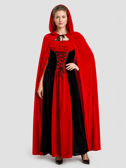 Halloween Dress with Hooded Cape Costume Dresses detail 3