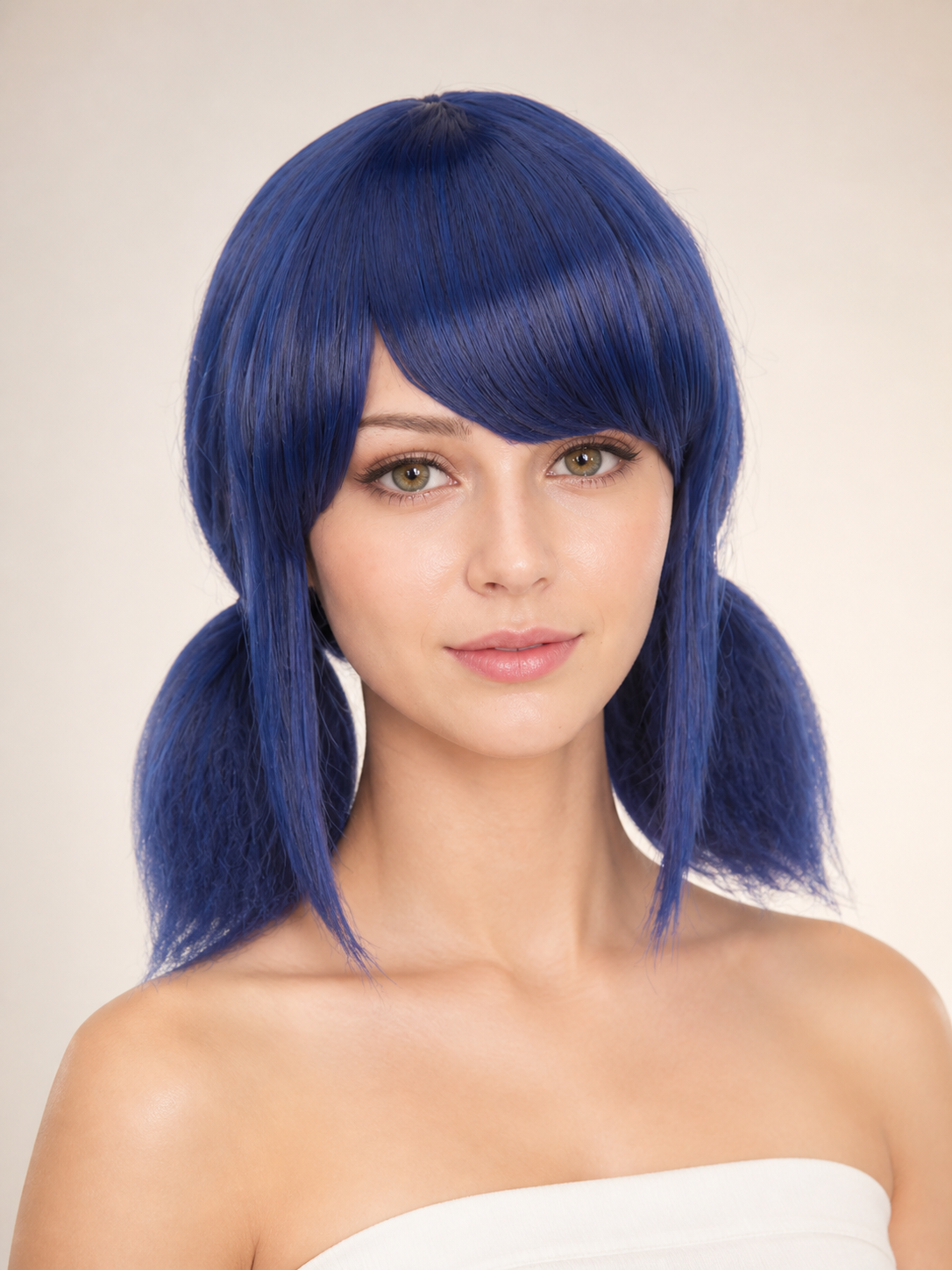 Dark Blue Carnival Wig with Two Ponytails for Cosplay