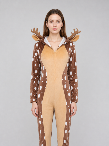 Deer Costume with Hood and Antlers