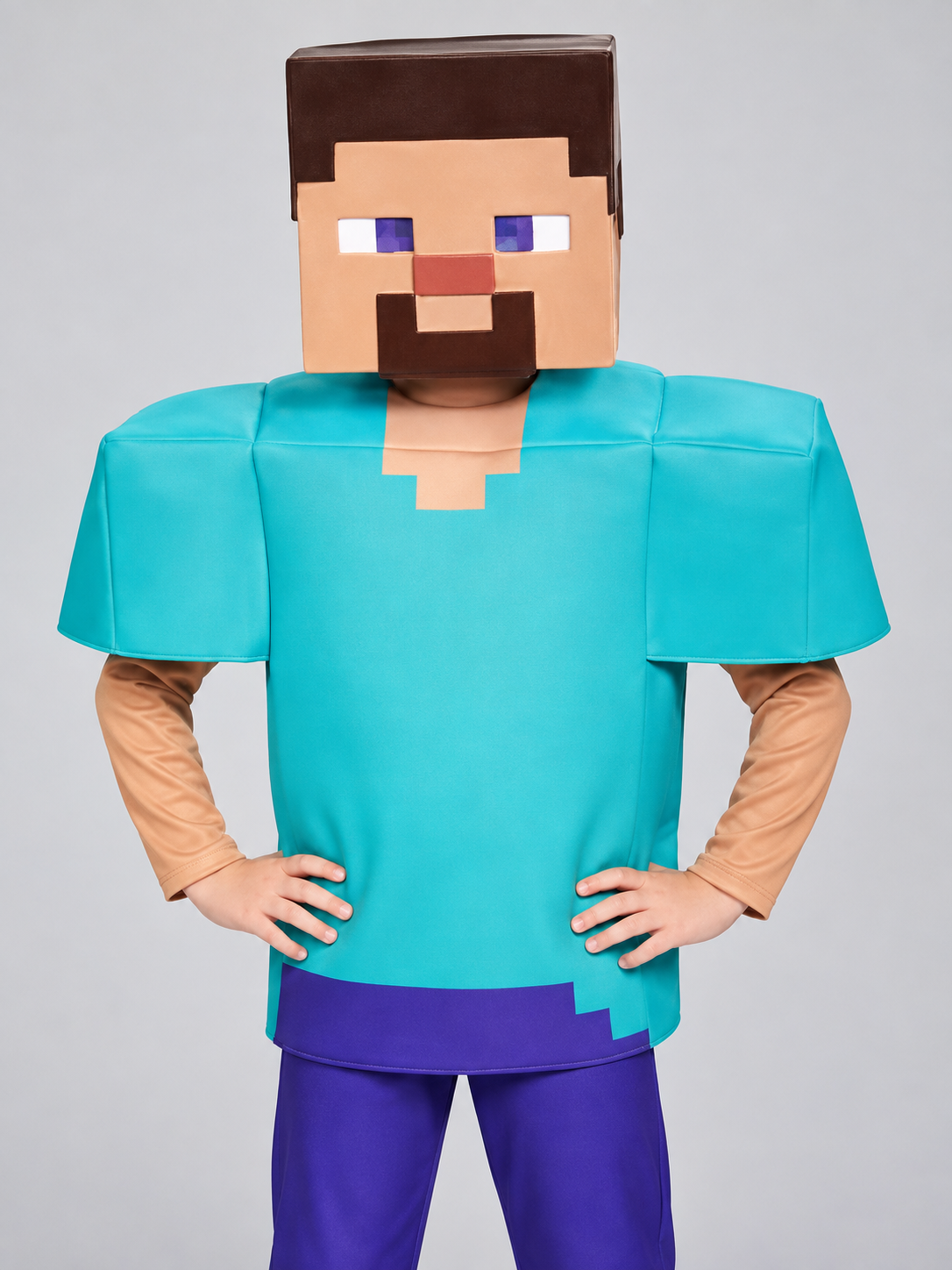 Carnival Costume with 3D Mask and Pixel Design