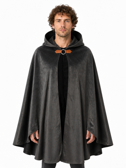 Medieval-Style Hooded Cloak Cape Costume Capes detail 3