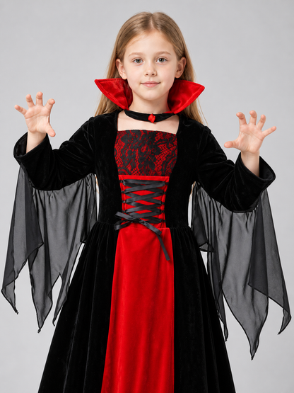 Vampire Costume with Collar and Lacing Costumes detail 2