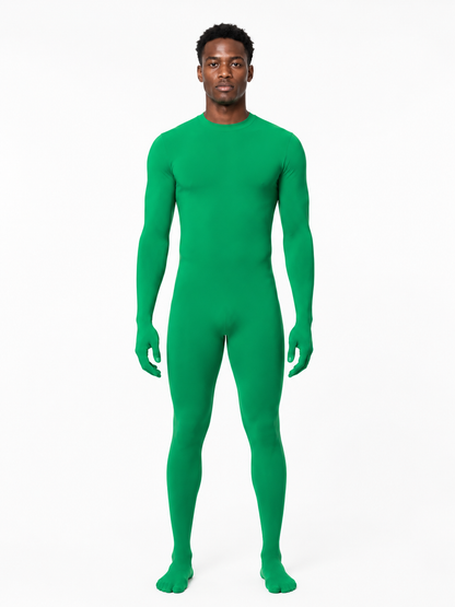 Kids' Green Hooded Halloween Jumpsuit