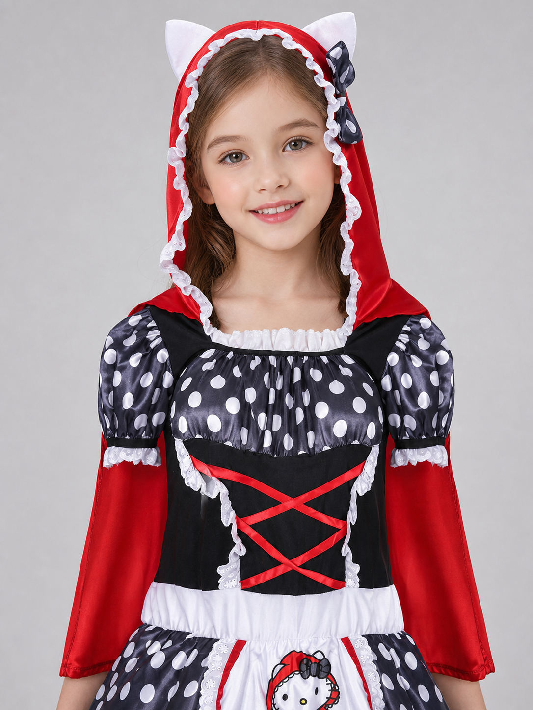 Costume Dress with Hood and Gloves