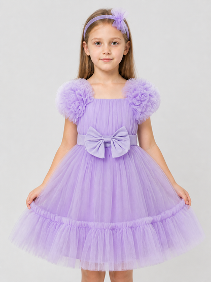 Festive Tulle Dress with a Full Skirt and Bow Costume Dresses detail 3