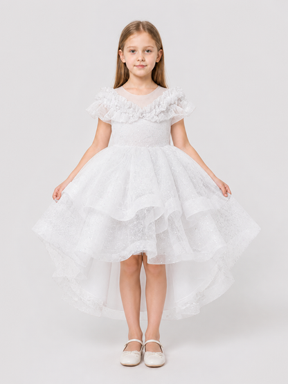Full-Skirted Dressy Dress with Sequins and Lace Costume Dresses detail 3