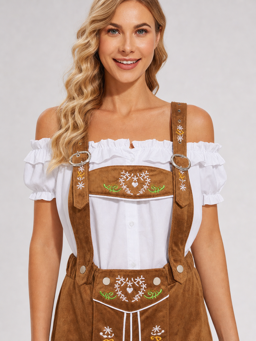 Bavarian Stage Costume with Bib and Embroidery