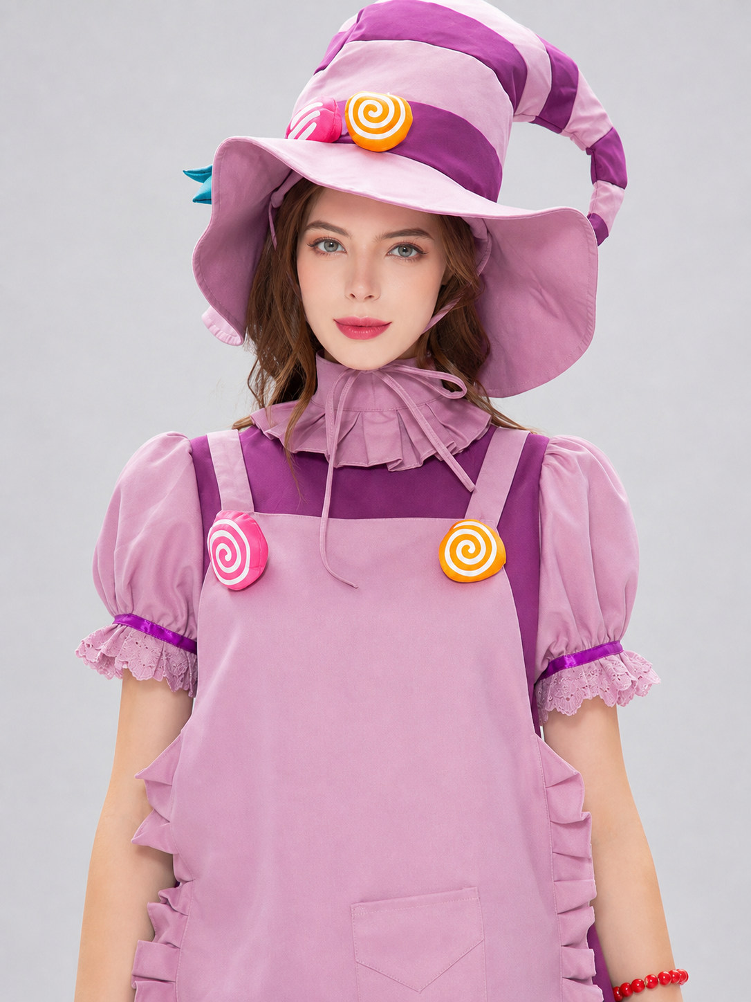 Halloween Costume with Striped Hat and Collar