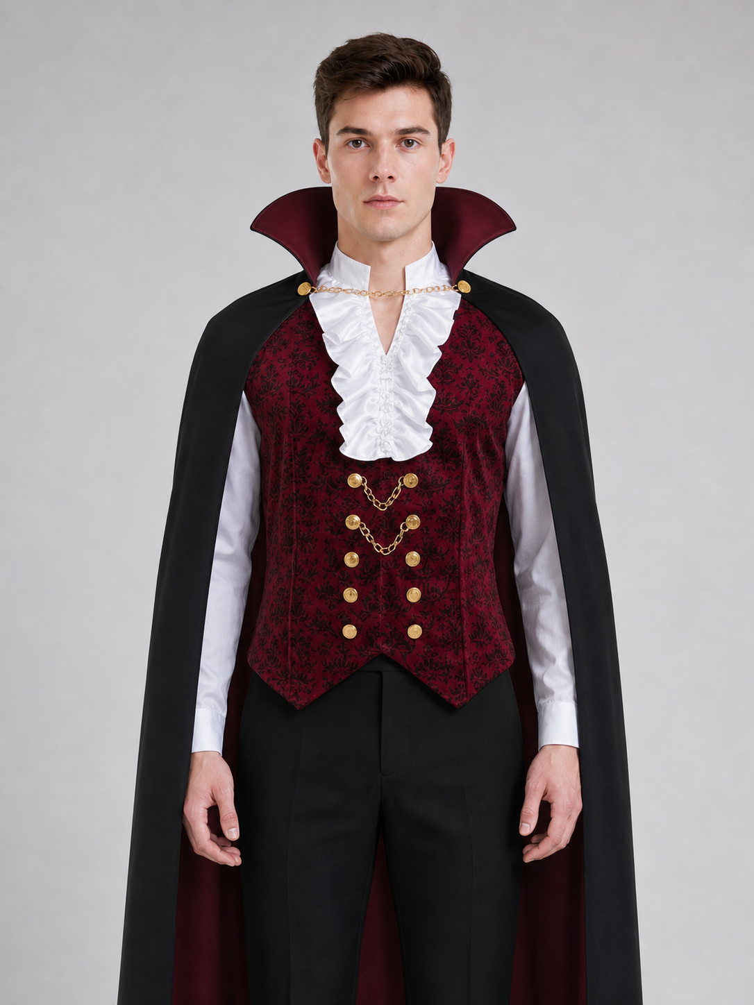 Count Costume: Victorian-Style Coat and Vest with Jabot