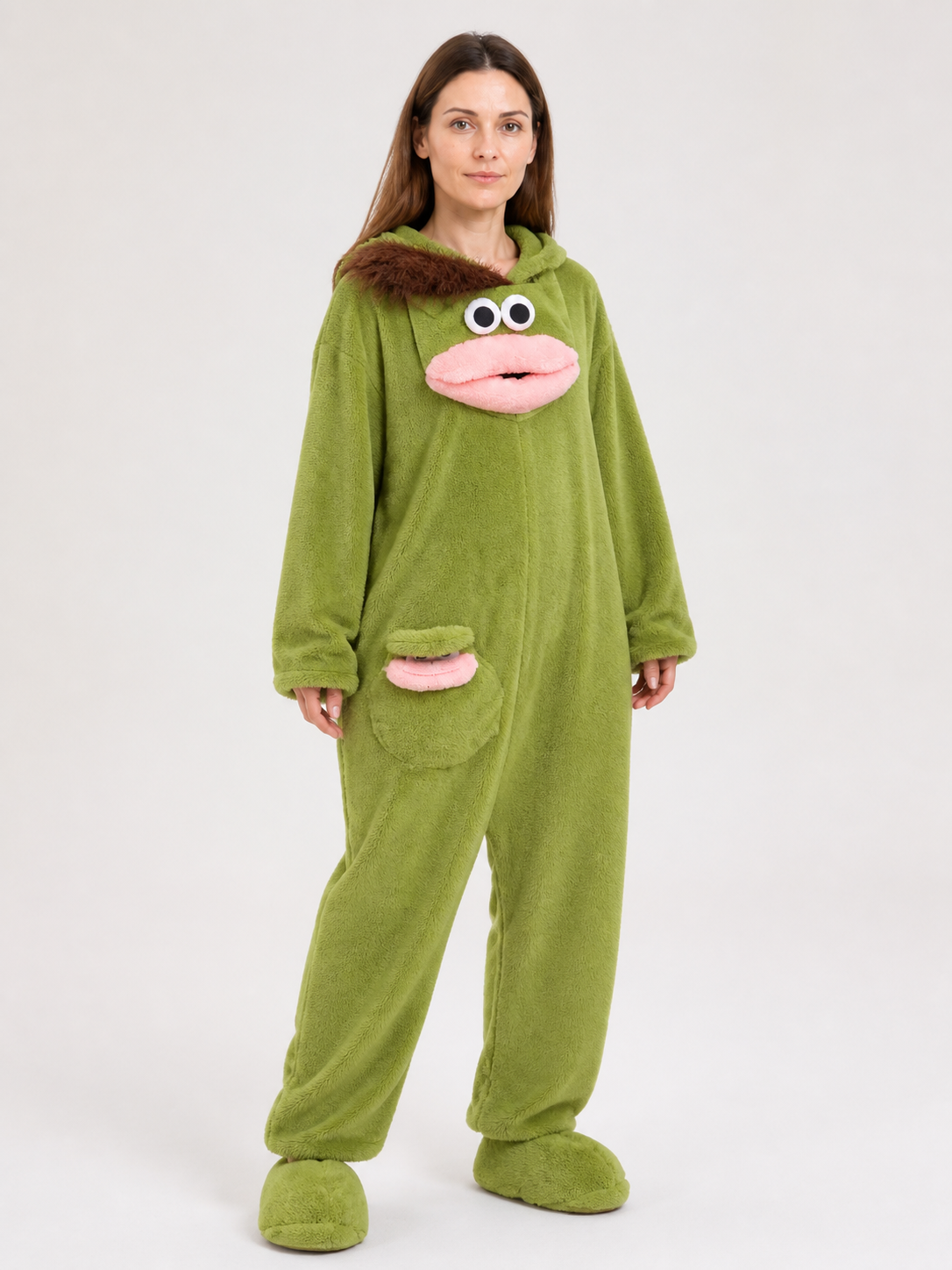 Green Carnival Costume, Hooded Pajama Jumpsuit Costumes detail 2