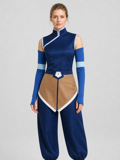 Avatar Zuko and Katara Cosplay Costume with Belt and Arm Guards