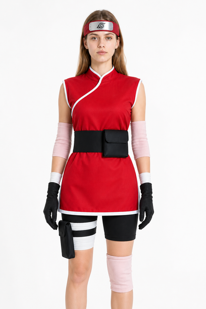 Sakura Red Cosplay Costume with Accessories Costume Accessories detail 3