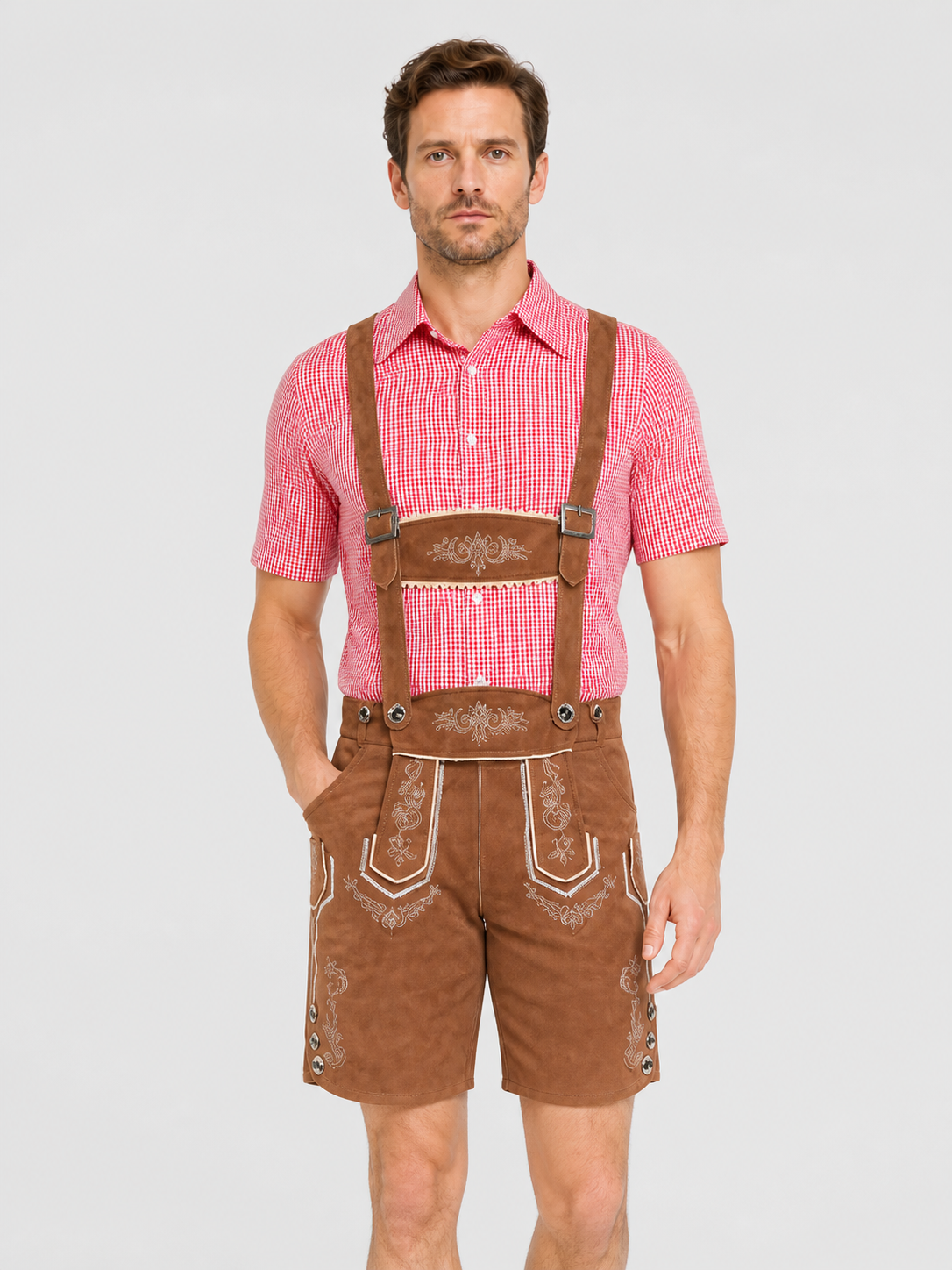 Bavarian Costume with Shirt and Suspender Shorts Costumes detail 3