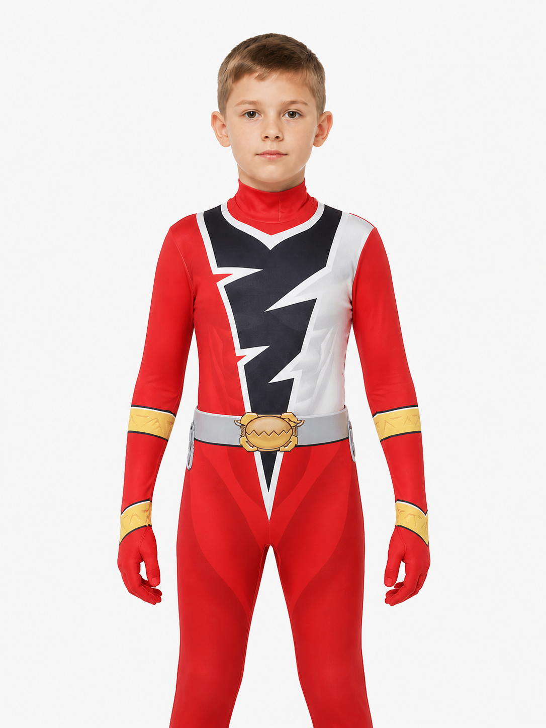 Halloween Ranger Jumpsuit with Lightning Bolt Designs Costumes detail 3