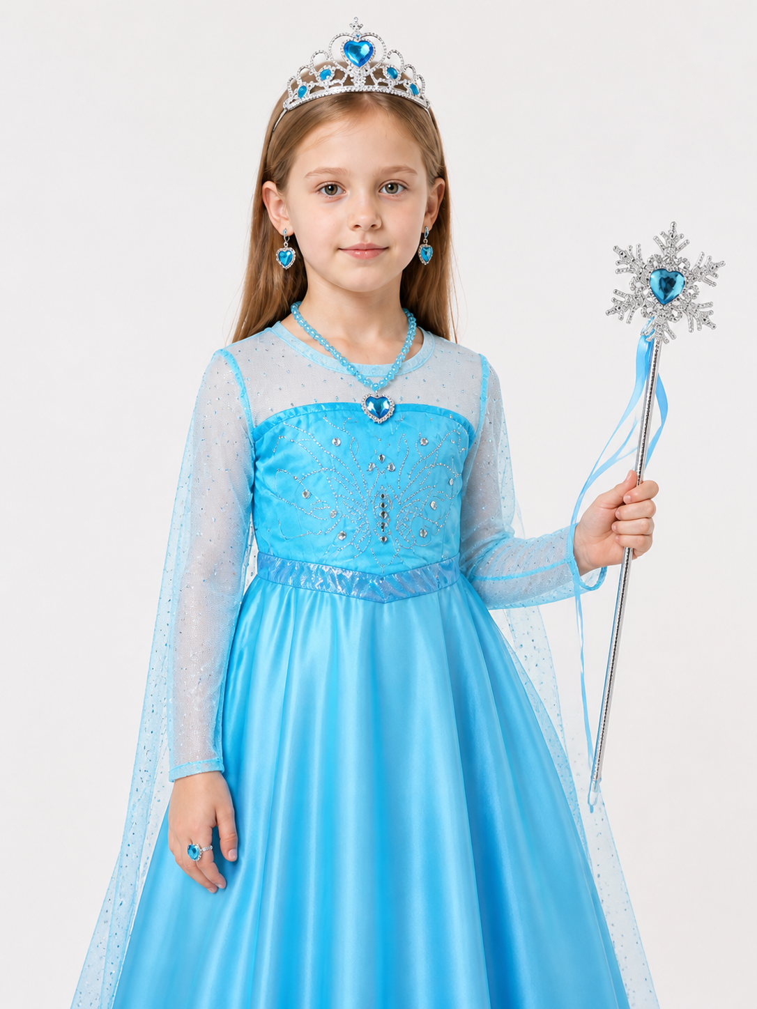 Blue Princess Costume for Halloween and Cosplay Costumes detail 2
