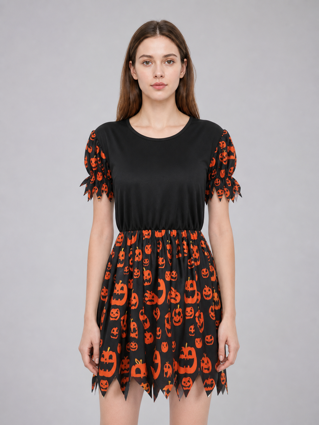 Halloween Costume with Dress and Pointed Hat