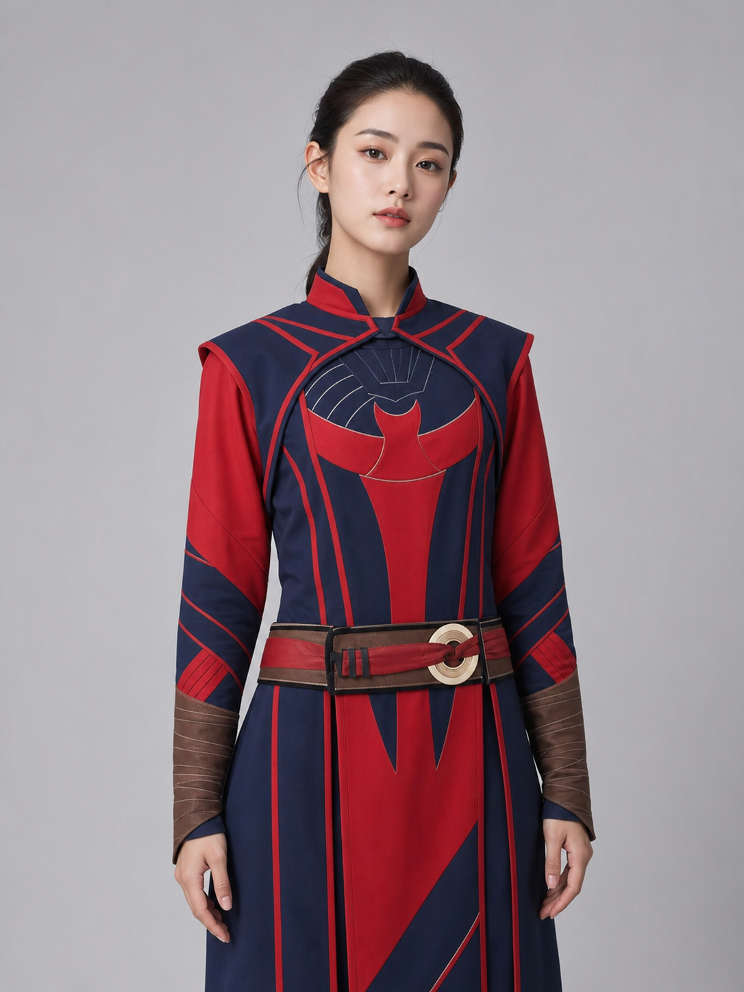 Marvel Scarlet Witch Cosplay Costume, Red and Blue