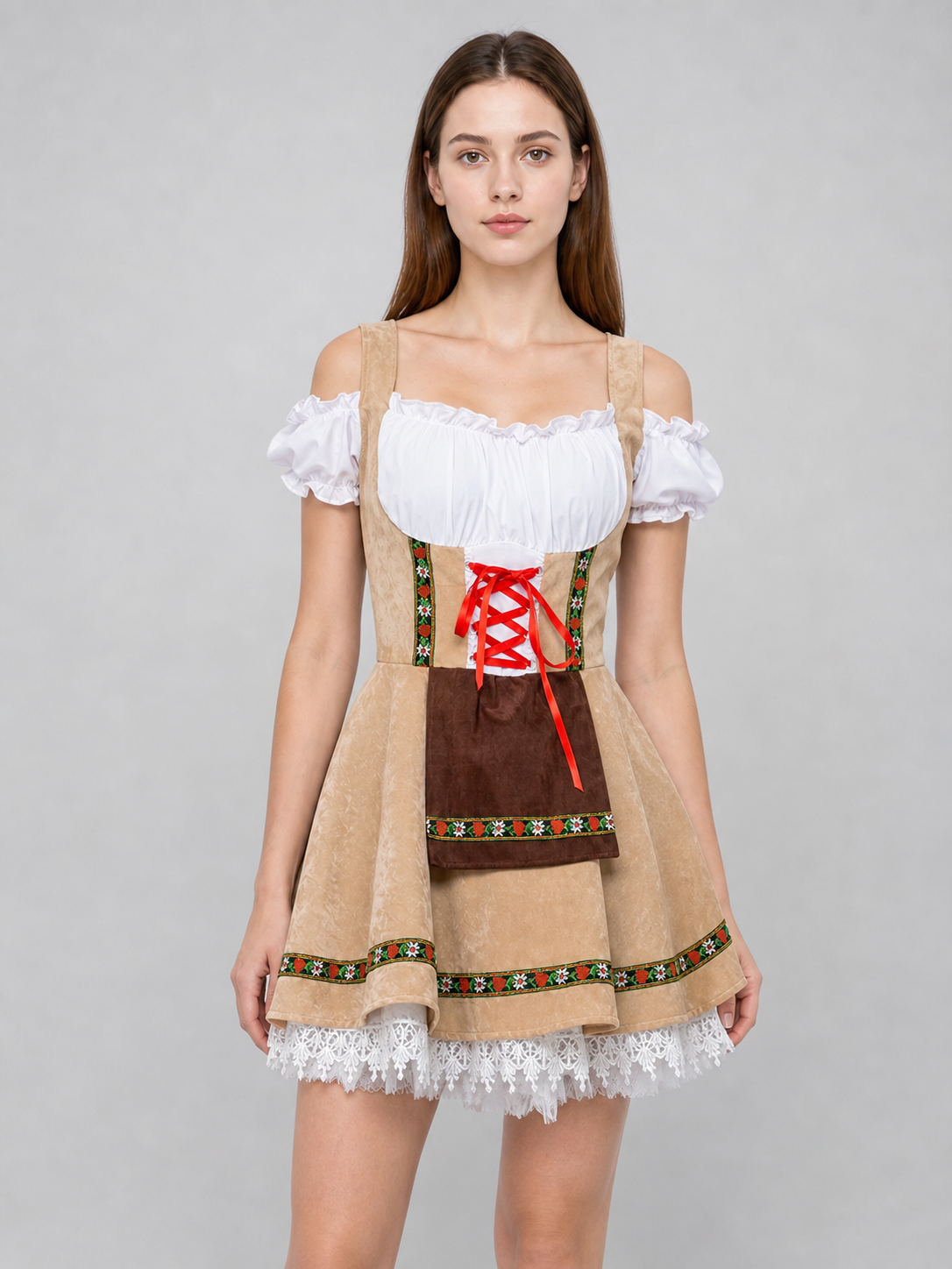 Bavarian Traditional Costume with Lace Trim