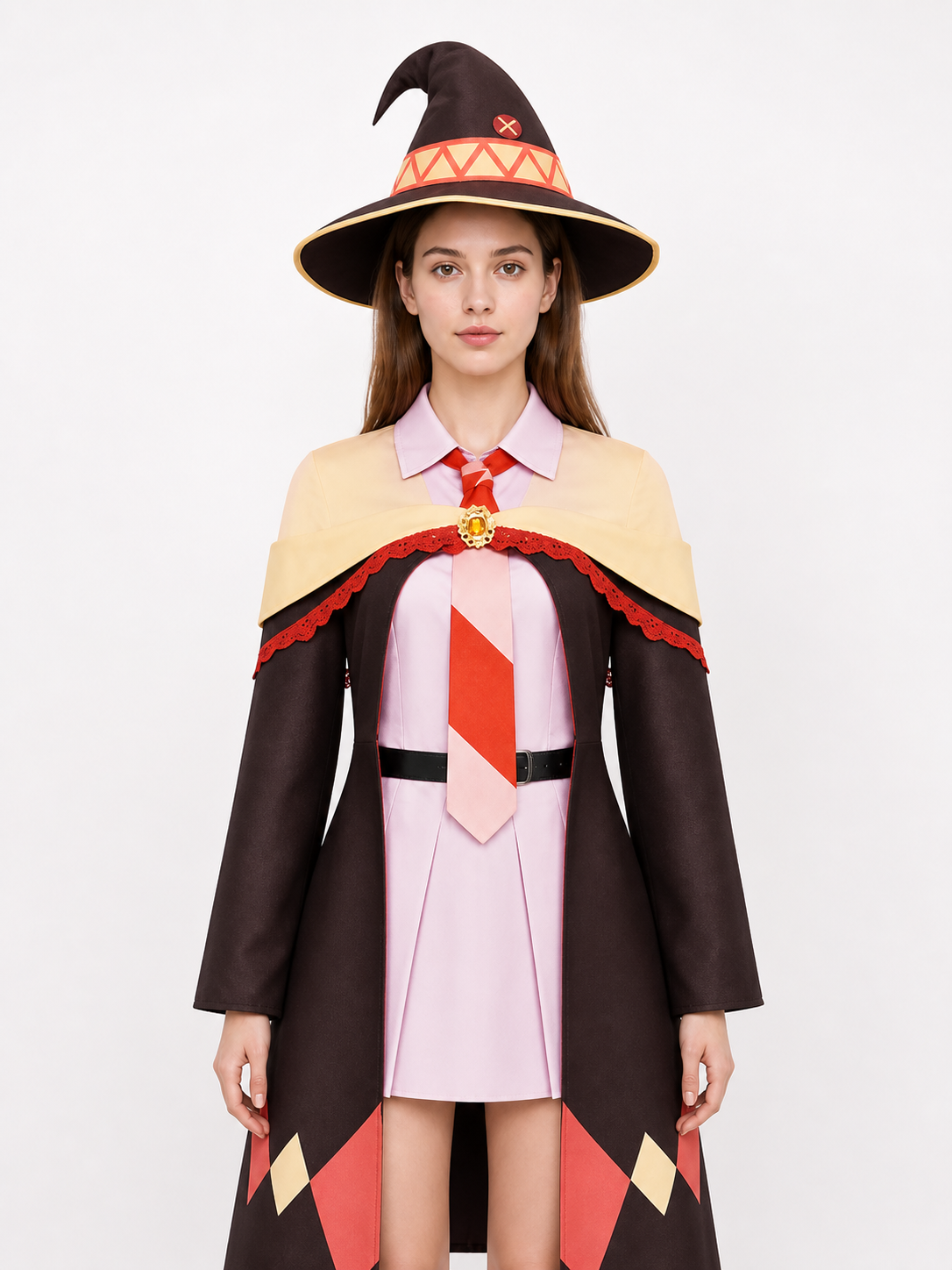 Cosplay Costume with Pointed Hat, 6 Pieces Costume Headwear detail 3
