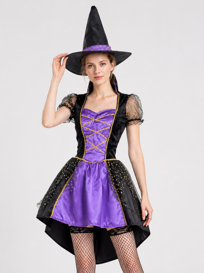 Witch Costume: Halloween Dress with Hat Costume Dresses detail 3