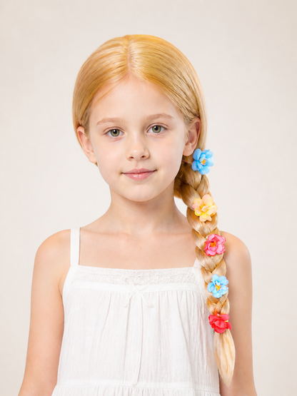 Carnival Wig with a Golden Braid for Halloween and Cosplay Costume Wigs detail 2