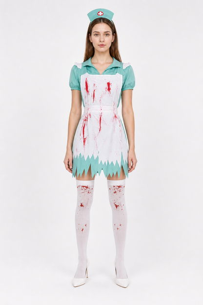 Medical Costume with Blood and Cross for Halloween Costumes detail 3