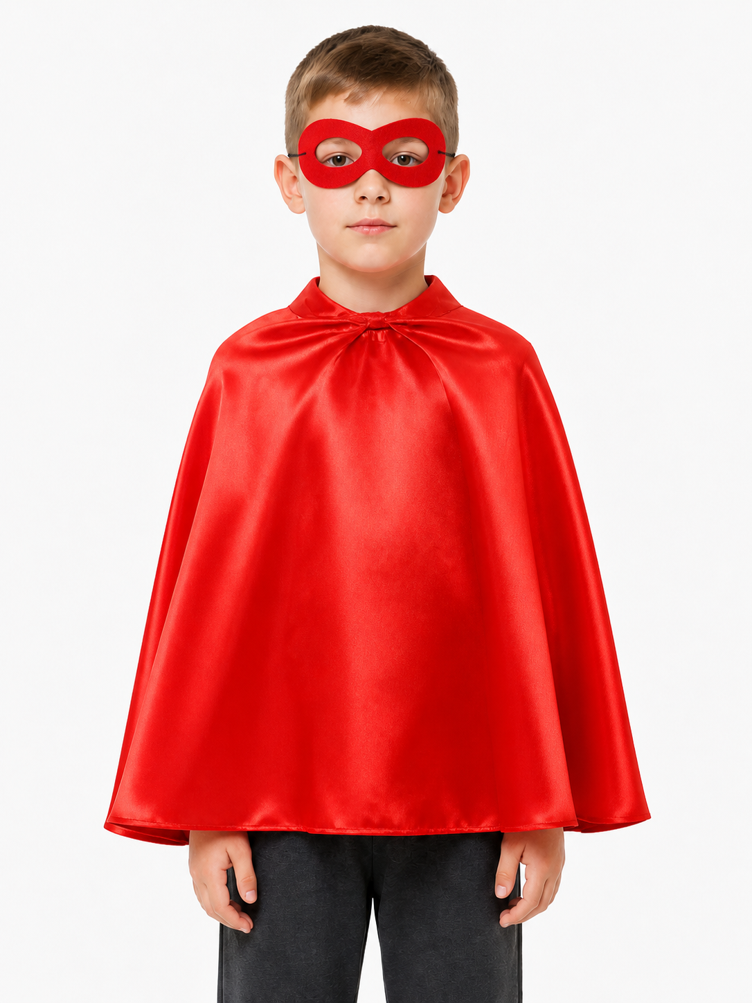 Red Children’s Cape with Mask for Halloween product detail 3
