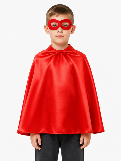 Red Children’s Cape with Mask for Halloween product detail 3