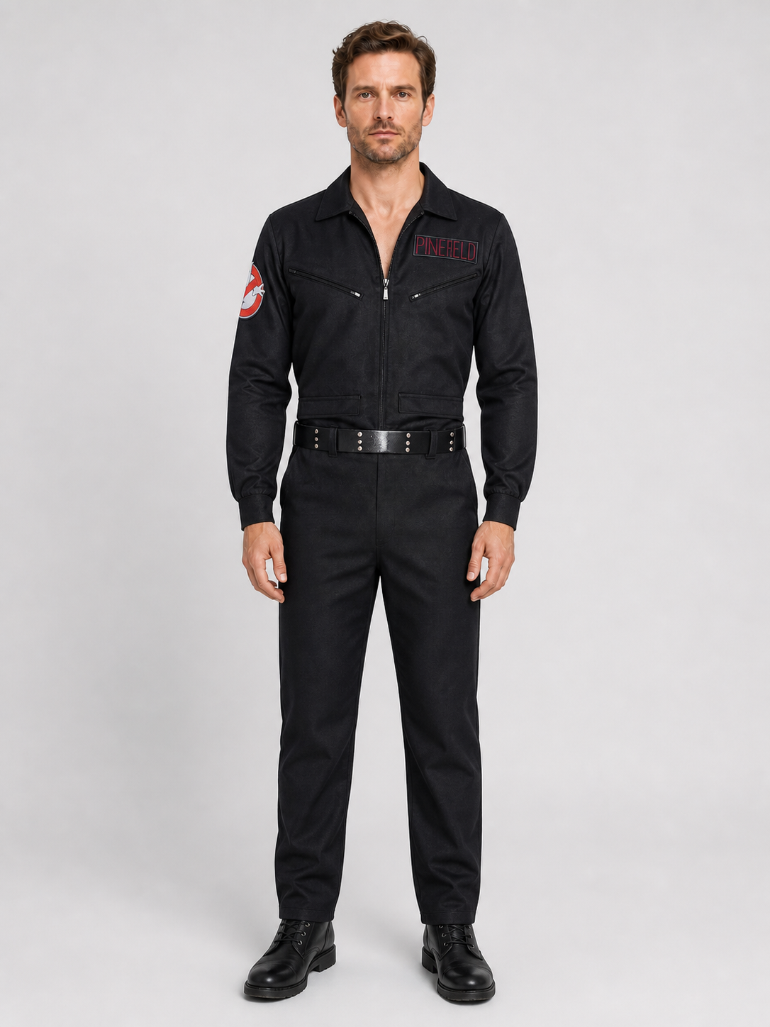 Black Groberson Cosplay Jumpsuit from the Movie Costumes detail 2