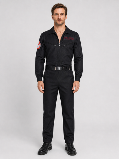 Black Groberson Cosplay Jumpsuit from the Movie Costumes detail 2