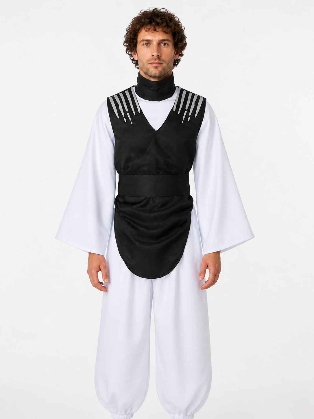 Jujutsu Kaisen Black and White Cosplay Jumpsuit Costumes detail 3