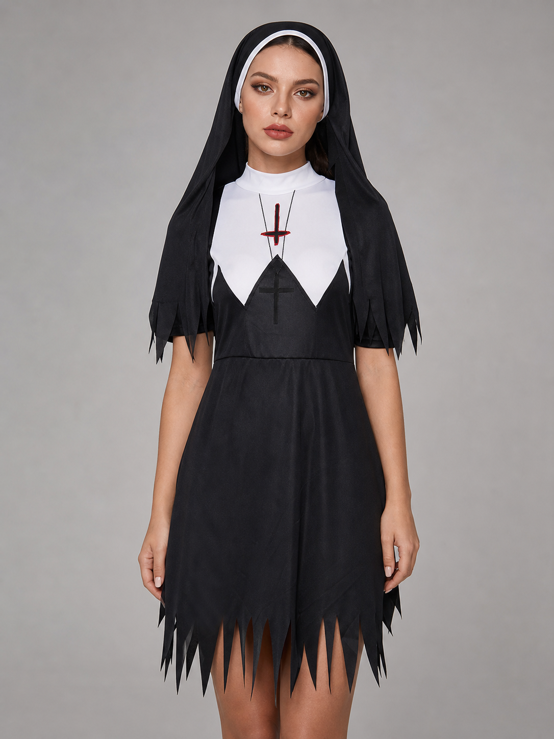Hooded Religious Robe-Style Costume