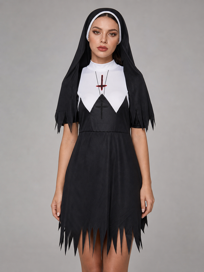 Hooded Religious Robe-Style Costume