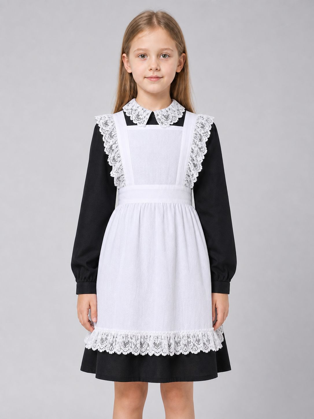 Black and White Maid Costume with Apron