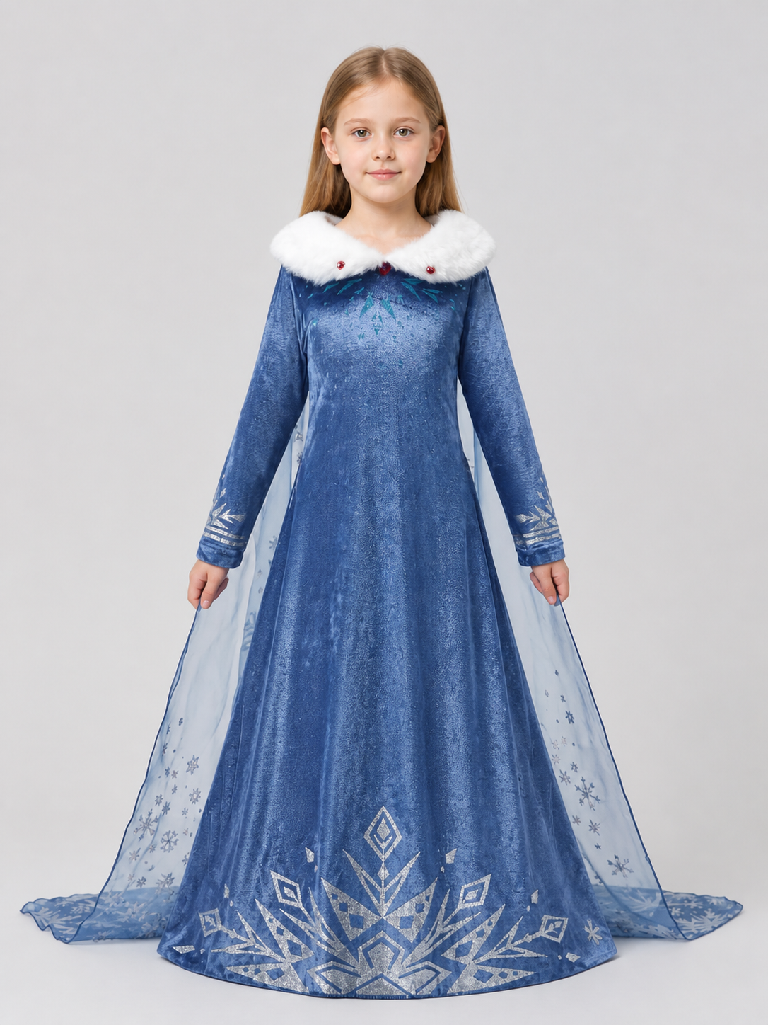 Ice Queen Costume with Cape Costume Capes detail 3