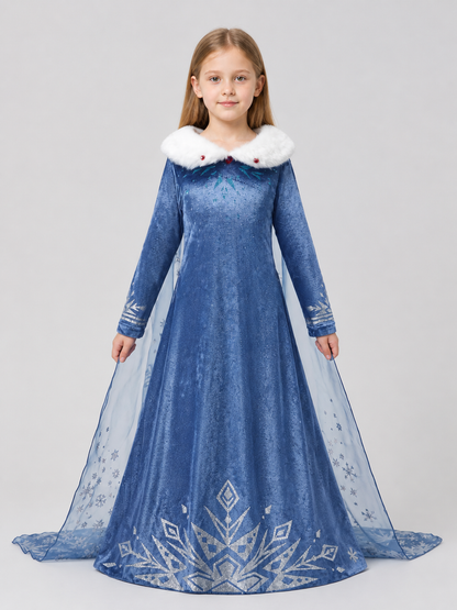 Ice Queen Costume with Cape Costume Capes detail 3