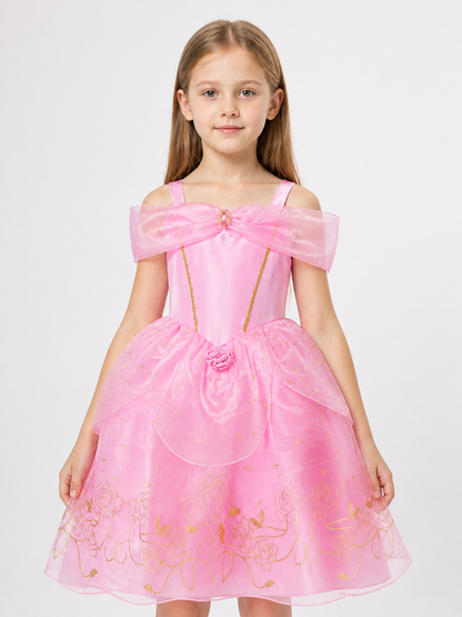 Pink and Gold Princess Costume for Cosplay Costumes detail 2