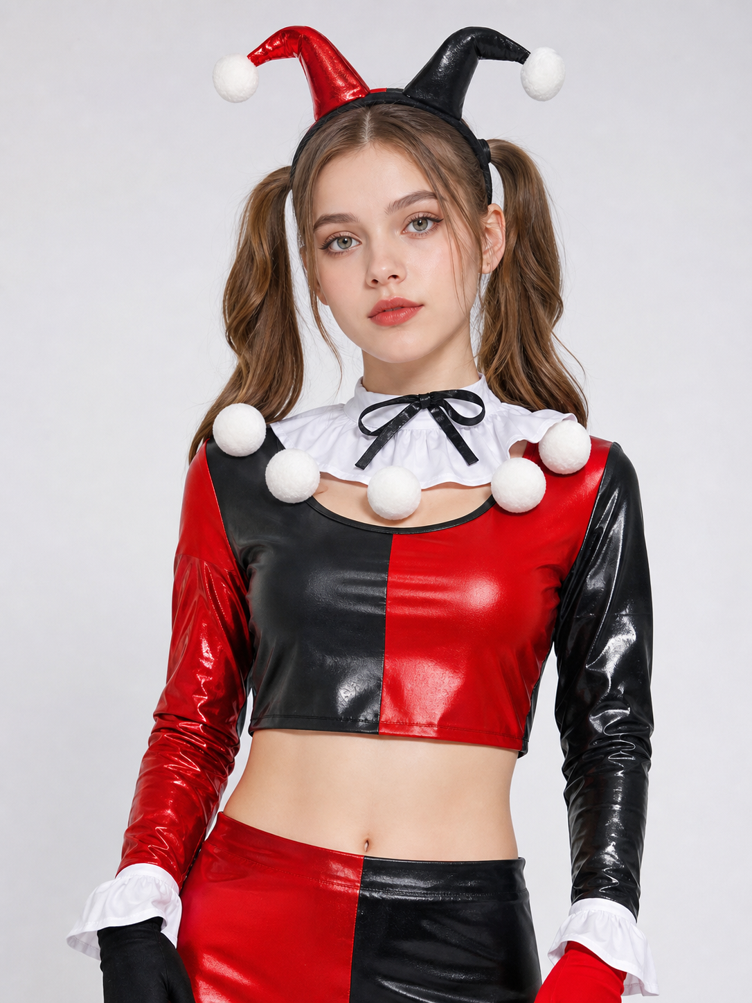 Clown Costume: Red and Black Set