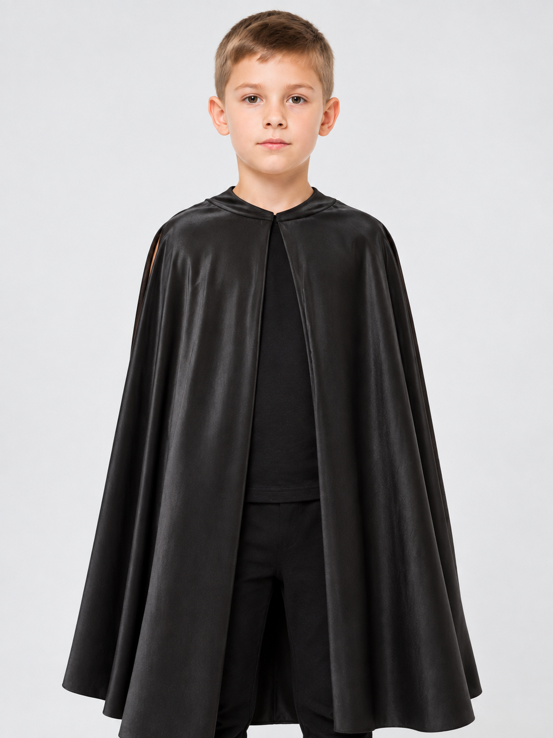 Long Black Milk Silk Carnival Cape