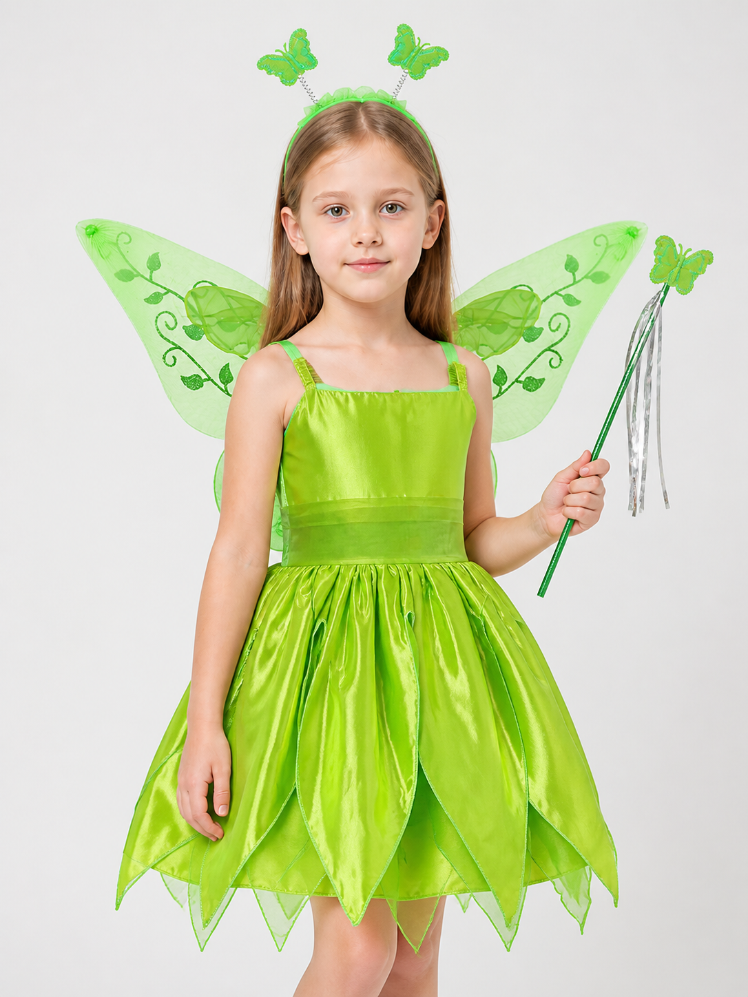 Green Fairy Costume with Wings for Halloween