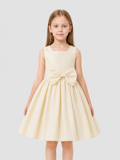 Girls' Formal Princess Dress with Bow and Full Skirt Costume Dresses detail 3