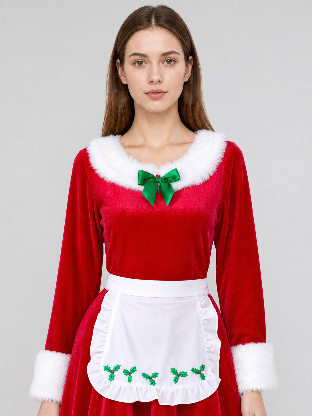 New Year's costume with an apron and green bow Costume Accessories detail 2