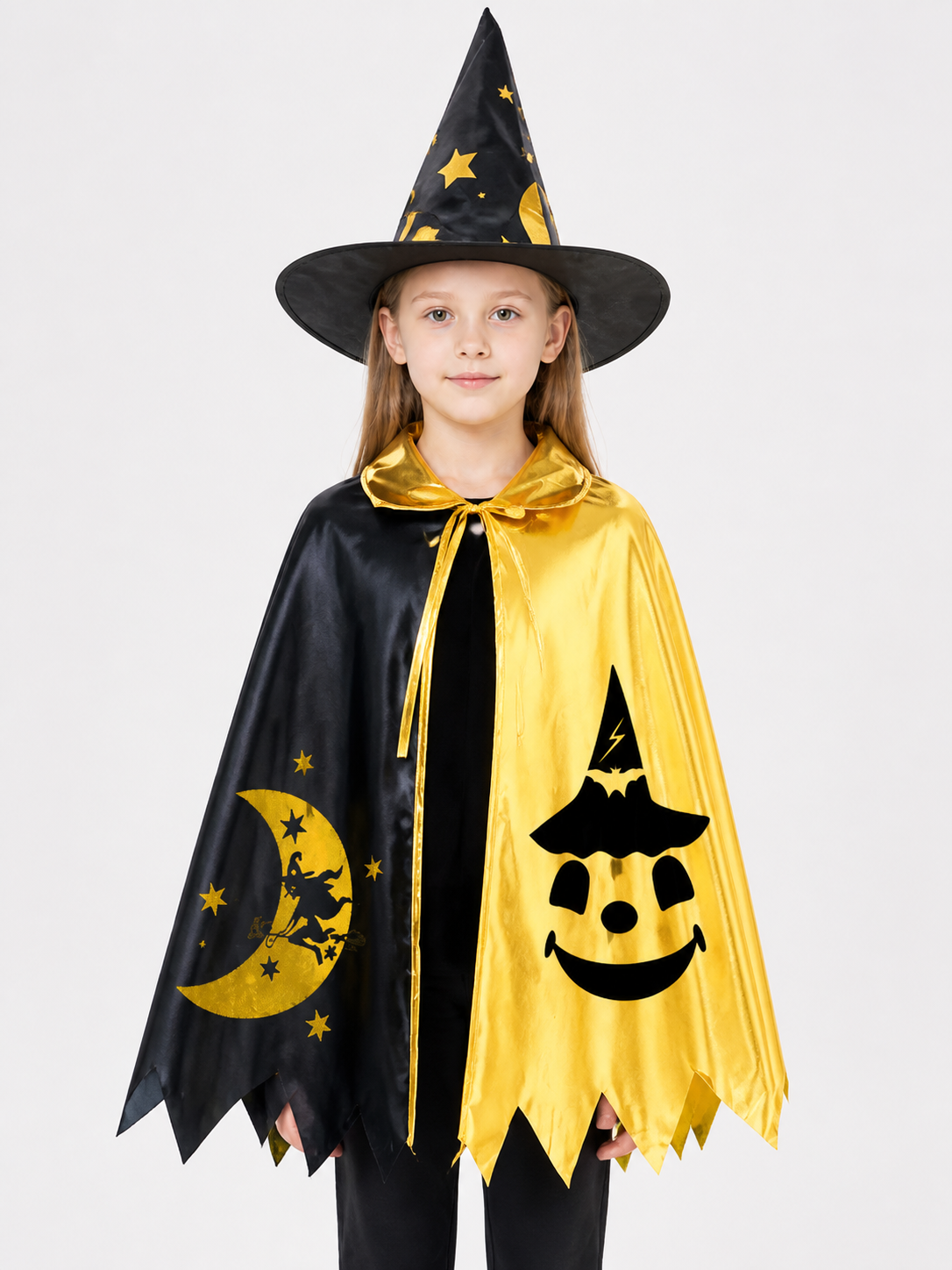 Carnival Costume with Cape and Pointed Hat Costume Capes detail 3
