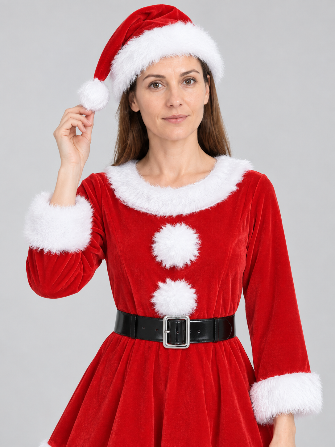 Christmas Carnival Costume with Hat Costume Headwear detail 2