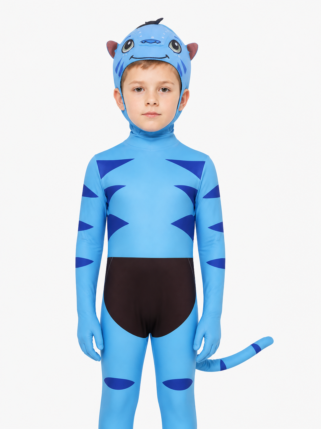 Avatar Costume with Tail and Mask, Sizes 110-190
