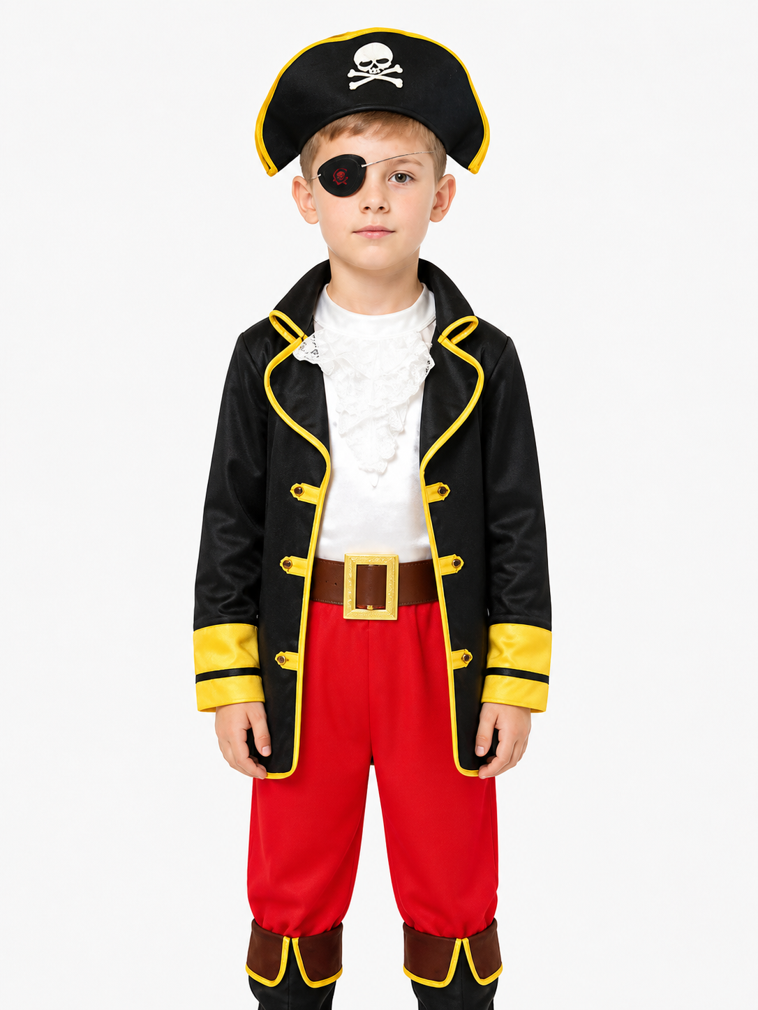 Children's pirate costume with hat and eye patch Costume Headwear detail 3