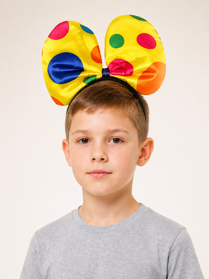 Carnival Headband with a Large Multicolored Bow Costume Headwear detail 2